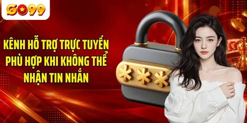 Kênh hỗ trợ trực tuyến phù hợp khi không thể nhận tin nhắn